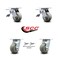 Service Caster 4 Inch Thermoplastic Rubber Caster Set with Roller Bearing 2 Brake 2 Swivel Lock SCC-TTL30S420-TPRRD-2-BSL-2 - alternate 4